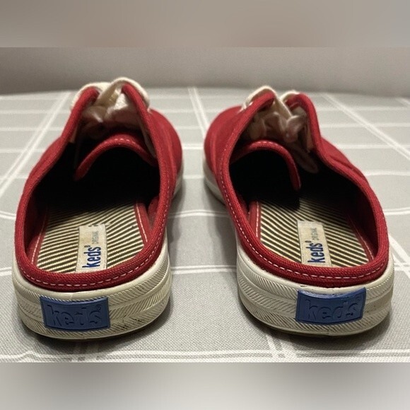 Keds Original Red Mule Slid Slip On Canvas Lace Up Shoe WF22606M Women 6.5 - Picture 4 of 10